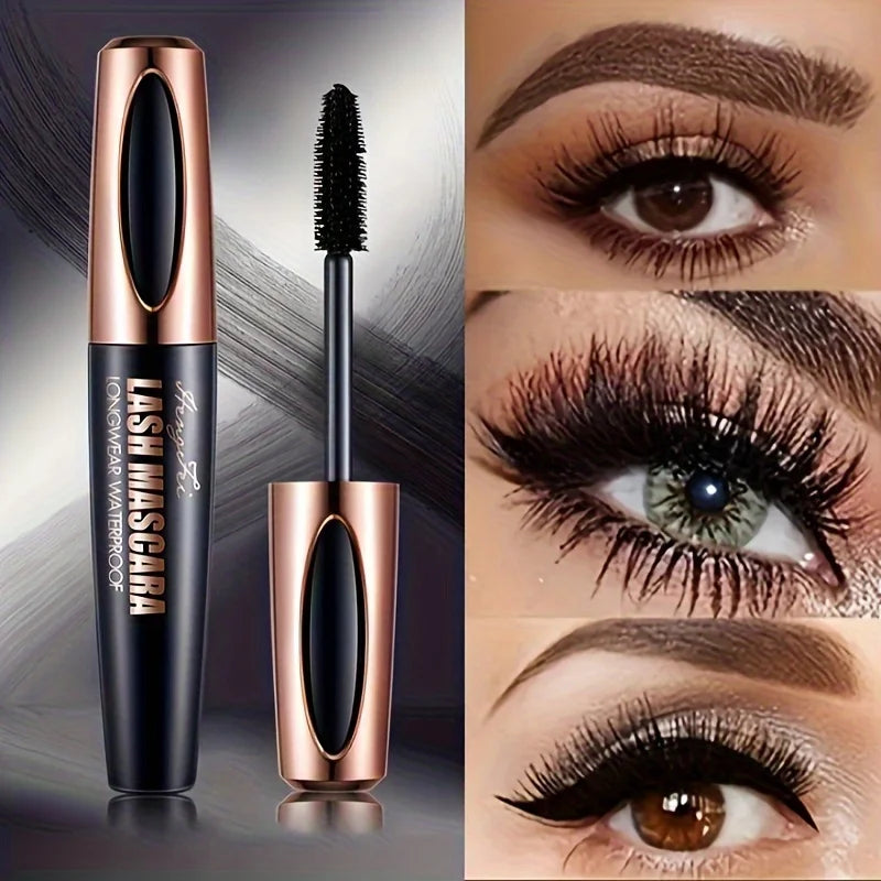4D Lash Mascara Black Eye Lashes Waterproof Smudge-proof Long-lasting Qme