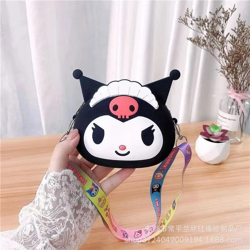 Cute Kuroomi Cartoon Silicone Bags Wallets Outdoor Crossbody Women's Qme