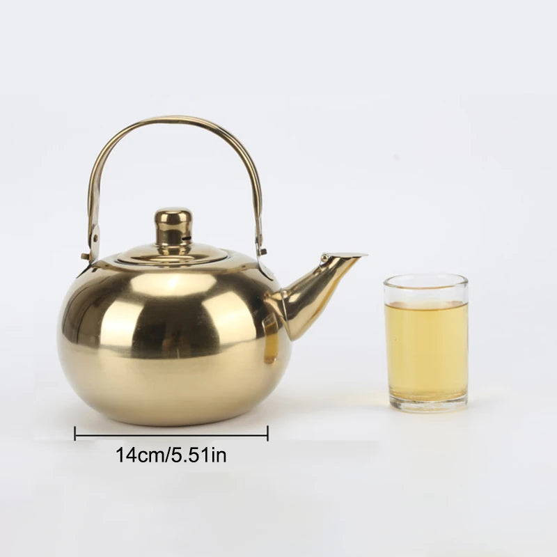 Stainless Steel Water Kettles Teapot Infuser Filter Coffee Kettle Qme S Gold