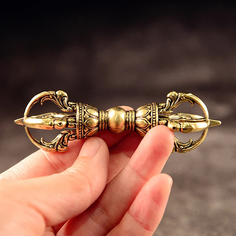 Vintage Brass Feng Shui Miniature Home Decor Buddhist Magic Pestle Qme