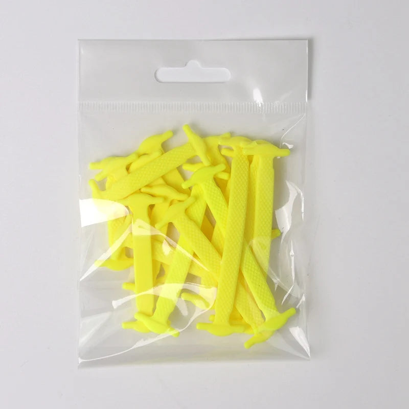 Lazy Shoelace Silicone Quick Lace Elastic Women Men No Tie Kids Adult Qme YELLOW China Mainland