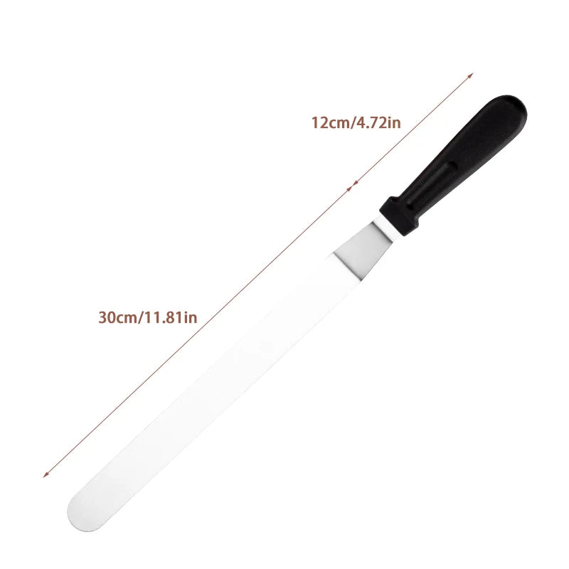 CC11Stainless Steel Cream Spatula Baking Tools 6 8 10 12 Cake Qme XL