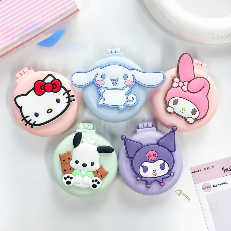 Hello Kitty Kuromi Cartoon Folding Air-Cushion Comb Portable Mini Travel Air-Cushion Comb Plastic Hair Comb for Students Qme