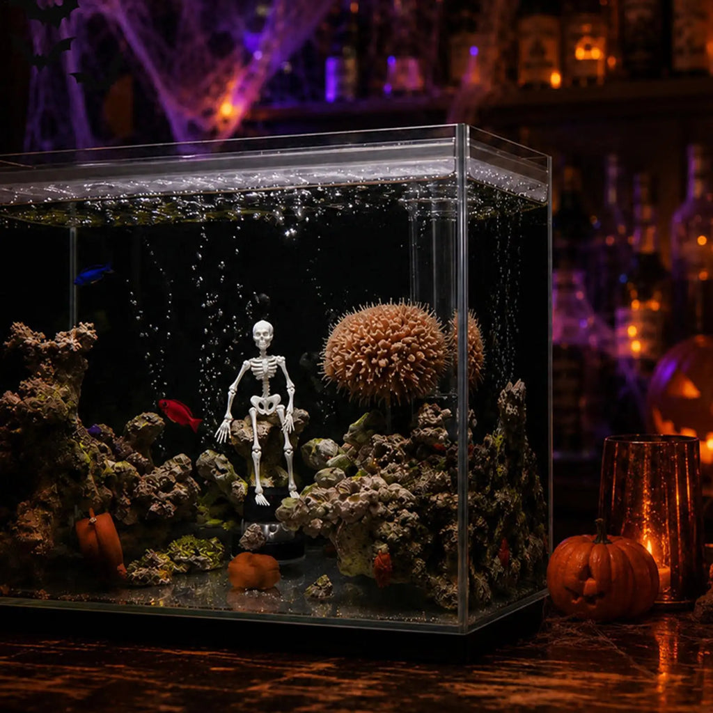 Skeleton Bubbler Aquarium Funny 3D Printed Halloween 7x4 Inch Dancing Qme China Mainland