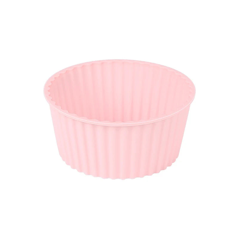 2Pcs Silicone Cake Mold For Muffin Cupcake Baking Food Grade Silicone Bagels Pan For Baking Non Stick Mini Cupcake Mould Qme Light pink