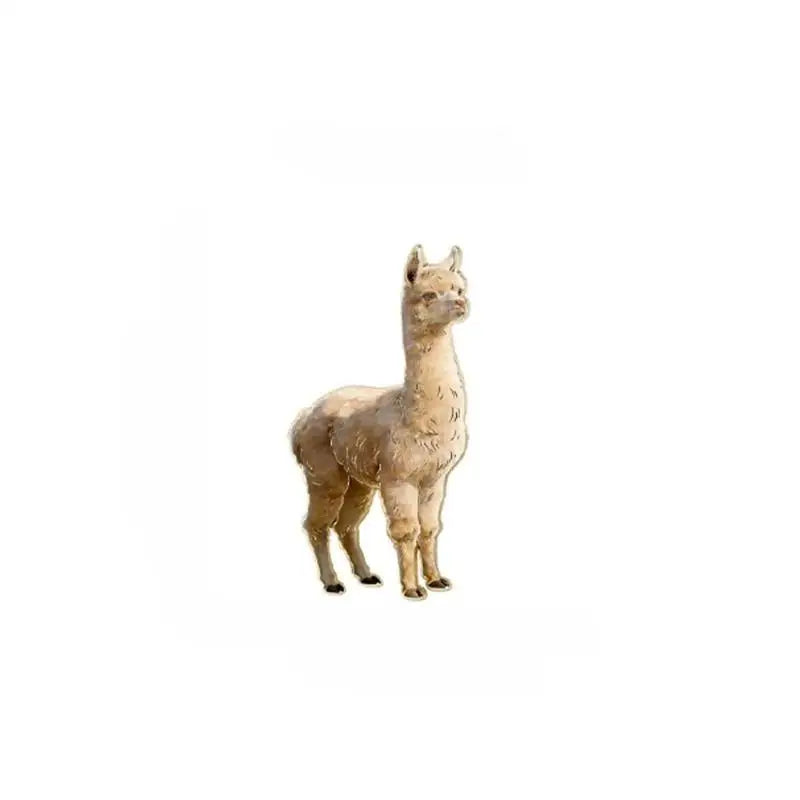 Cute Cartoon Alpaca Metal Pins 4 Color Choices Fashion Lapel Badge for Jackets Backpacks Bags Friends Gift Qme A3
