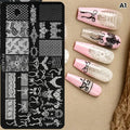Nail Stamping Plates Rustproof Stainless Steel Lace Floral Patterns Qme A1