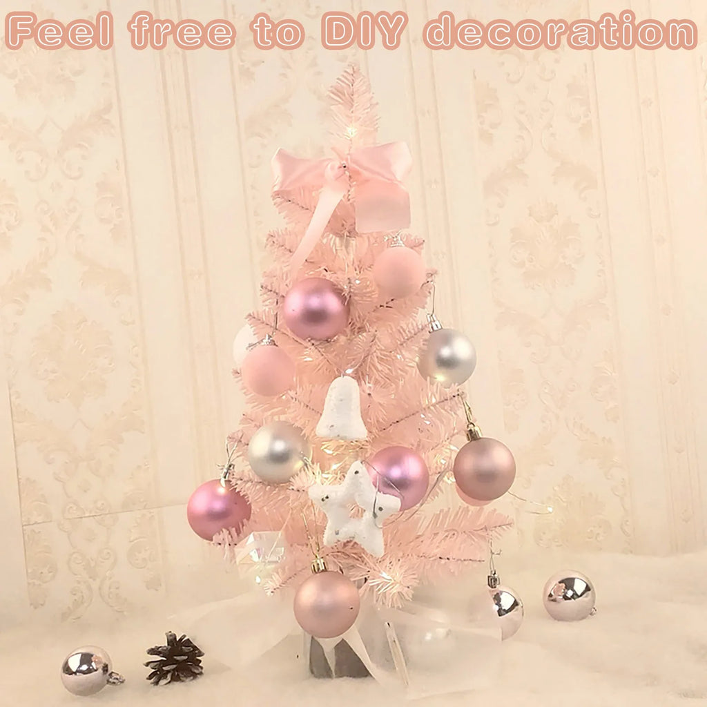 Artificial Mini Colorful Trees Christmas Village Trees with Wood Base Small Sisal Tree for Tabletop Christmas Decoration Qme