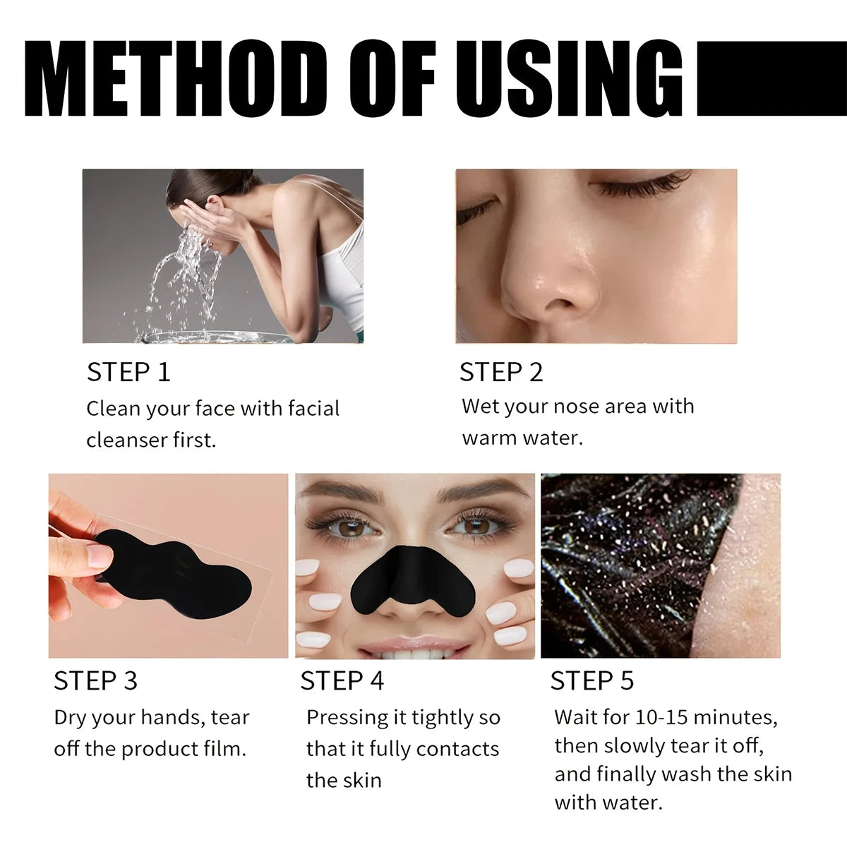 5 10 20 30 50 100 Deep Cleansing Blackhead Removing Nasal Patches Qme
