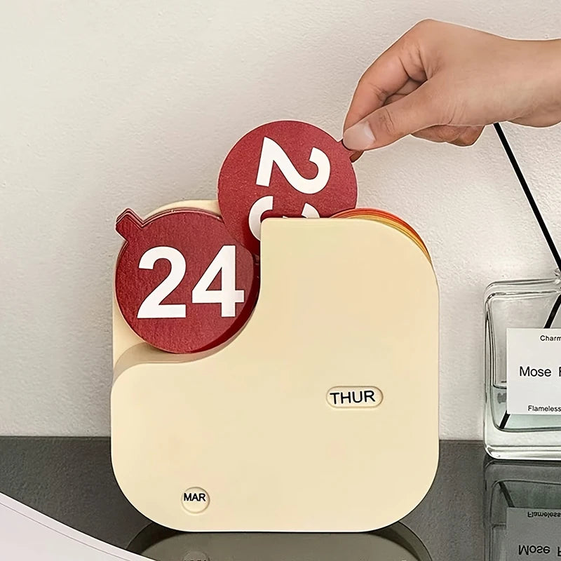 Desktop Calendar Flip Display Reusable Each Year Day Month Indicators Qme