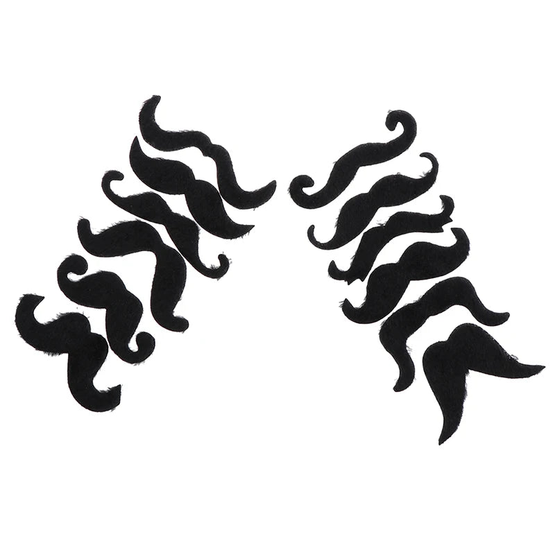 Black Fake Moustaches Self Adhesive Joke Mexican Novelty Party Supply Qme