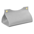 PU Leather Tissue Case Napkin Holder Storage Container Car Tissue Box Solid Color Home Living Room Decoration Qme Gray