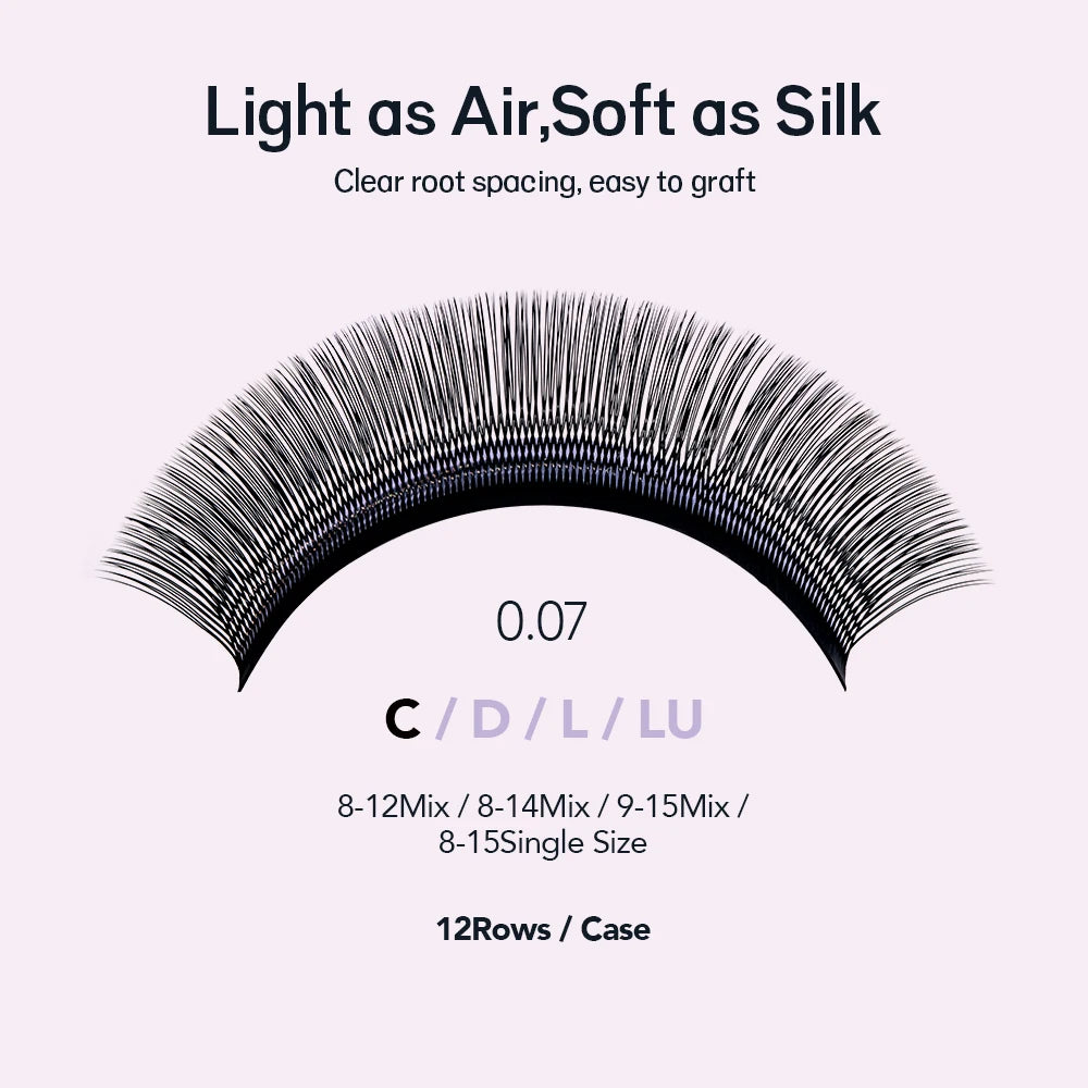 NATUHANA U-shaped YY Parallel Flower Fake Eyelash Cosplay Double Tips Qme