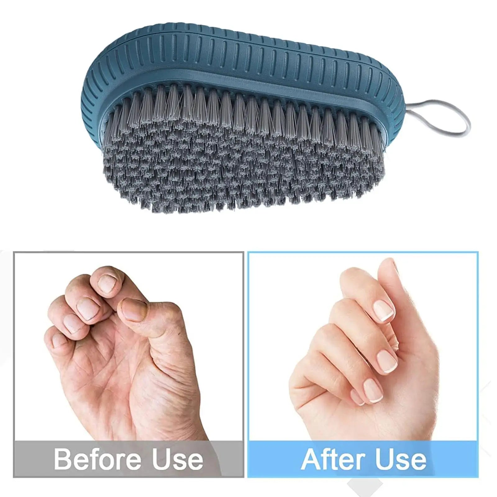 Heavy Duty Nail Brush Handle Cleaning Fingernail Manicure Tool Care Qme