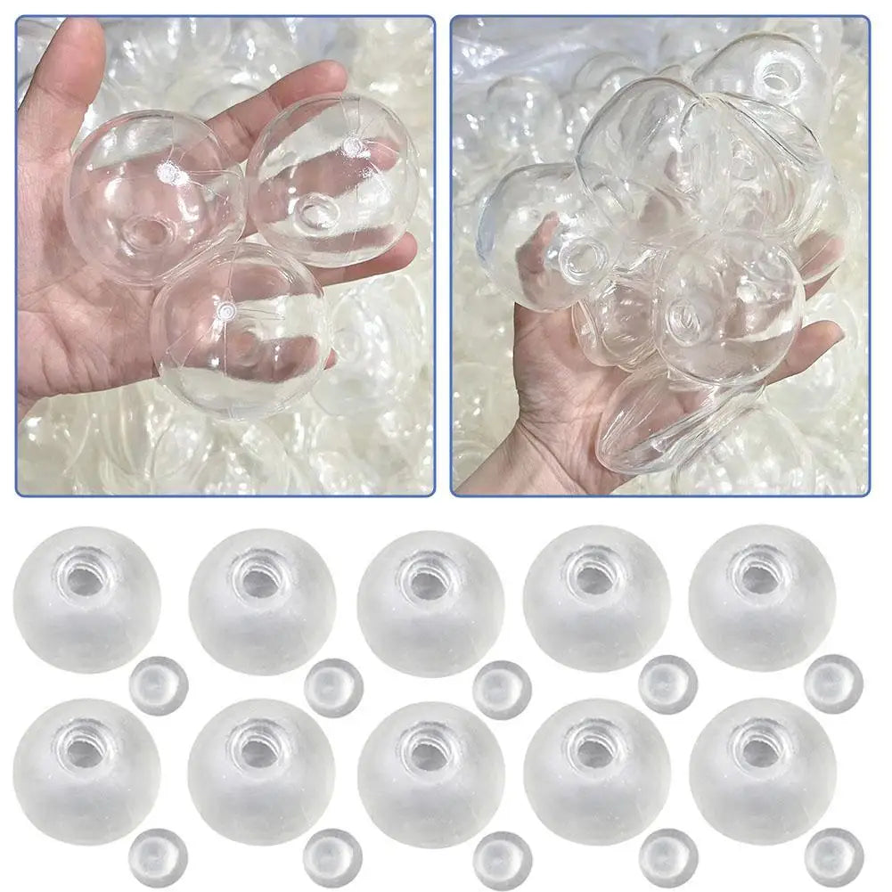 DIY Empty Ball Shell for Handmade Squishy Toy Clear Soft Rubber Skin for Maltose Squeeze Ball Creative Stress Relief Toy Qme