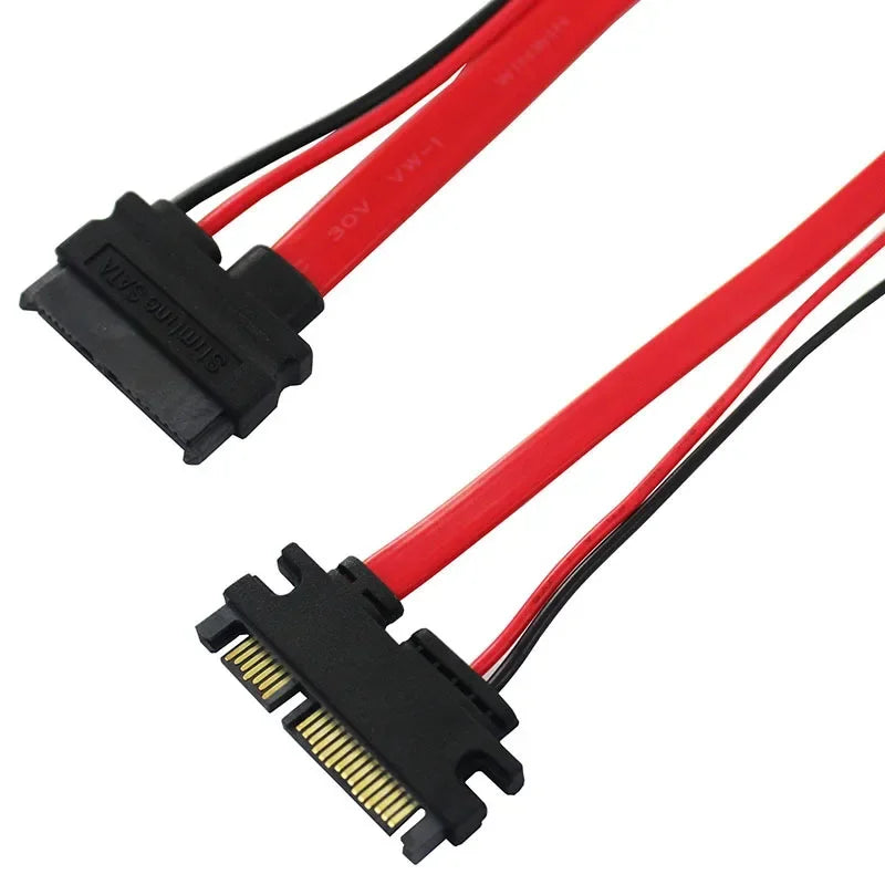 2psc Computer SATA Cable 7+6P To 7+15P Two-way Mutual Conversion Data Transfer Cable High-speed Hard Disk Cable Qme