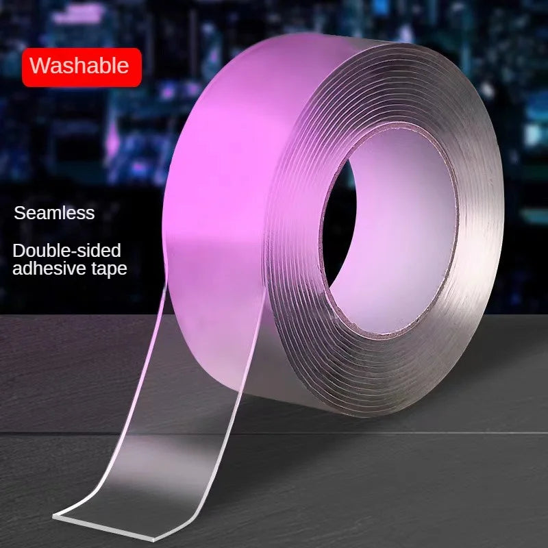 Nano Double-Sided Tape Non-Trace Hook Adhesive Acrylic Double-Sided Tape Transparent Tape Water Proof Nano Adhesive Qme