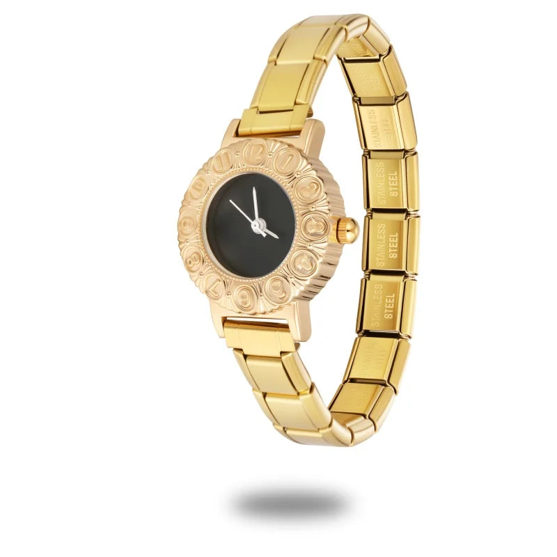 2026 Fashion Men Women's Stainless Steel Zircon Spinning Pearl Round