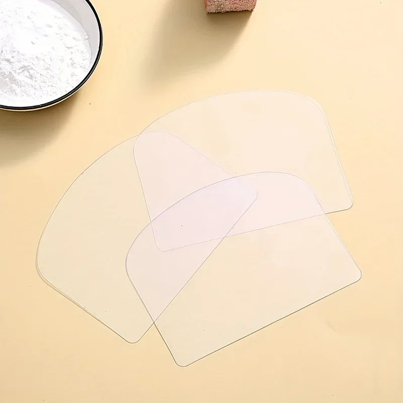 5pcs Transparent Plastic Curved Soft Scrapers, Cake Scrapers for DIY Baking and Cake Making - Kitchen Gadgets and Accessories Qme