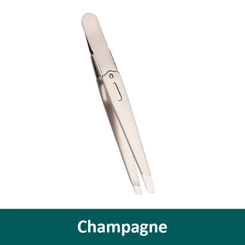 High-quality Eyebrow Tweezer Colorful Hair Beauty Fine Hairs Puller Qme Champagne