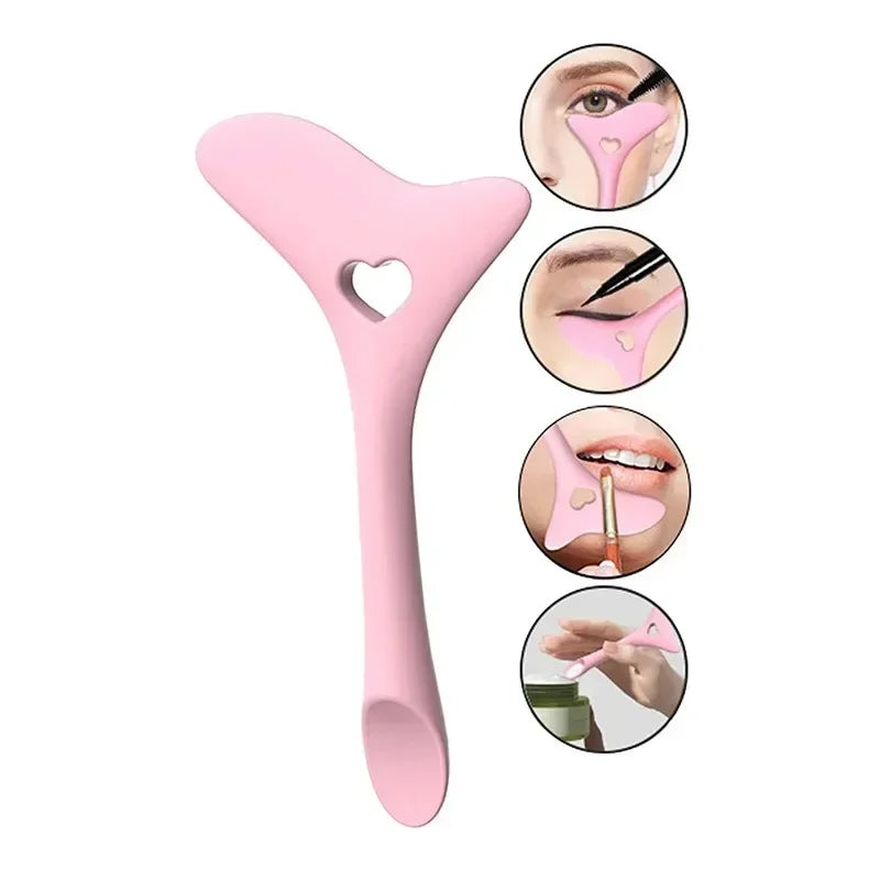 Multi-functional Eyeliner Stencil Wing Tips Silicone Aid Drawing Qme