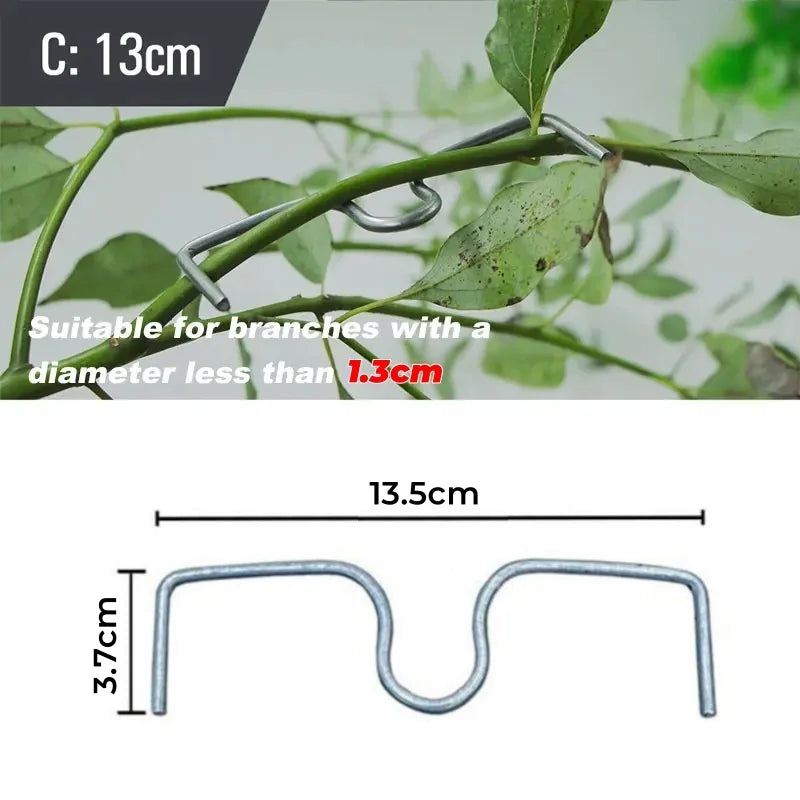 10/30Pcs Fruit Tree Branch Shape Fixator M-Type Branch Trainer Angle Benders Reusable Fruit Tree Support Holder Vine Trainers Qme C-13cm 30Pcs