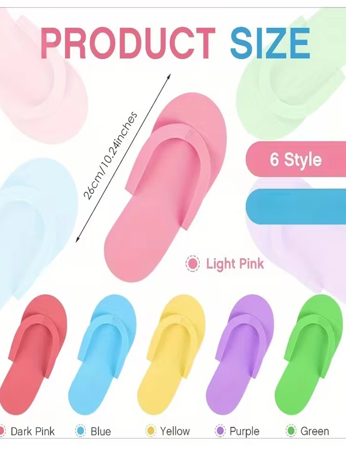 12 Pairs Manicure Slippers Nail Care Tools Spa Beauty Salon Made EVA Qme
