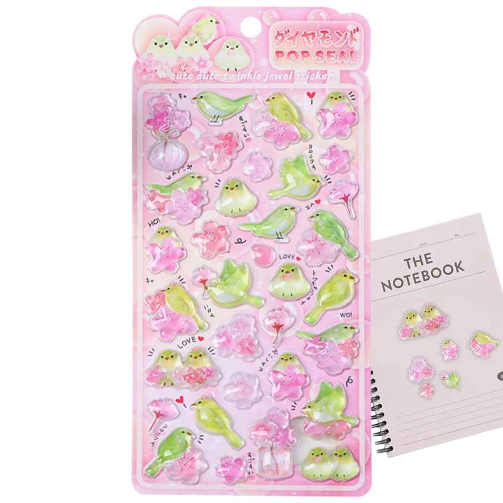 1pc random 3D Relief Stickers Cute Titmouse Animal Decals 3D Bubble Foam Sticker For Notebook Planner Journal Laptop Phone Case Qme