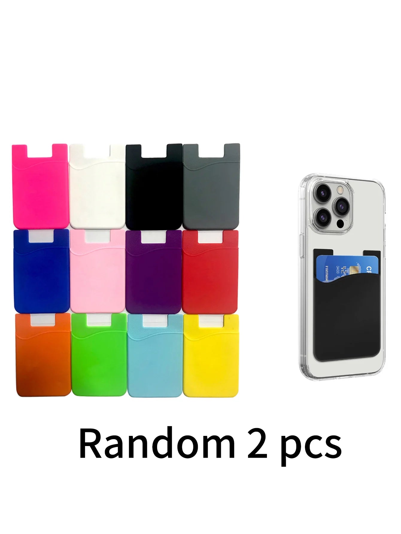 Silicone Phone Card Holder Bank Bus Id Sticker 2 Qme MULTI