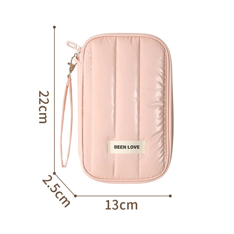 Beilian anti-theft brush ID bag, overseas travel storage bag, multi-card passport bag, wholesale boarding portable card bag. Qme pink
