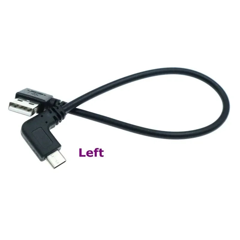 2pcs Double Elbow Type-C USB to USB-A male USB3.1 Type C Male 90 Degree Left Right Angled Connector Short 25cm for Power Qme