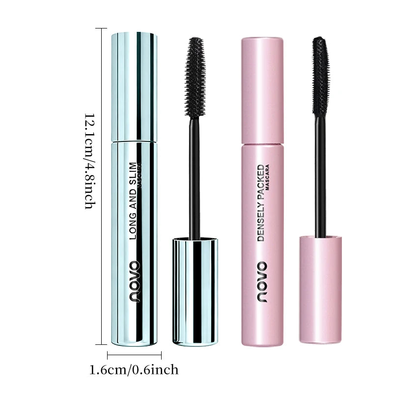 Long Lasting Black Mascara - Intense Length & Volumizing,Waterproof, mudge-Proof,Quick-Dry,Clump-Free,Curling Styling For Bold Qme