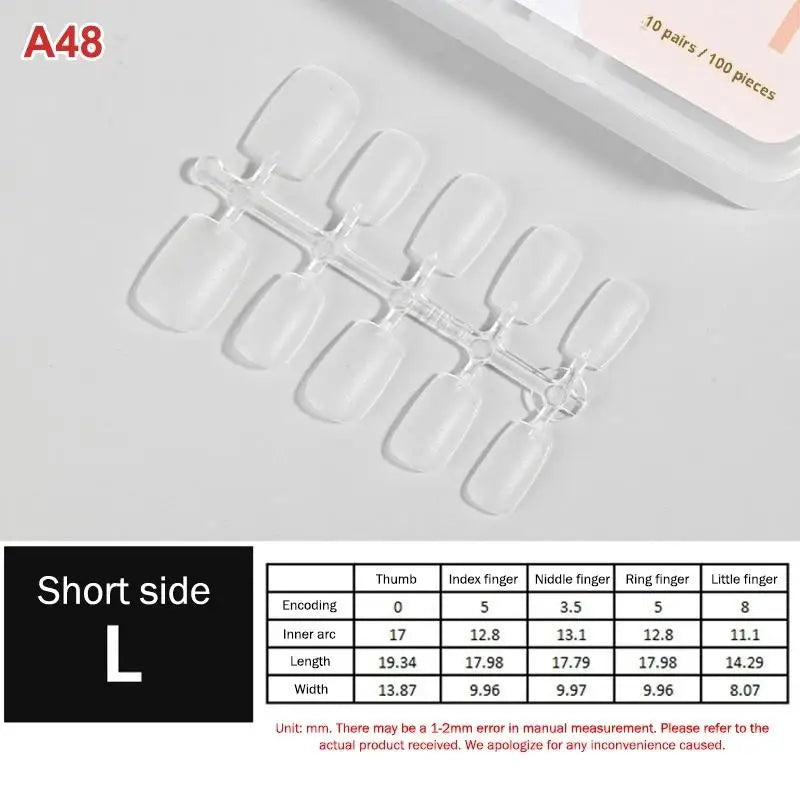 Nail Salon Matte False Tips Box Easy Wear Press Nails Home Manicure Qme A48