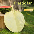 ^Plastic Artificial Palm-Leaf Fan Vintage Large Size Artificial Straw Fan Thickened Hand Fans Photo Props Qme Default Title