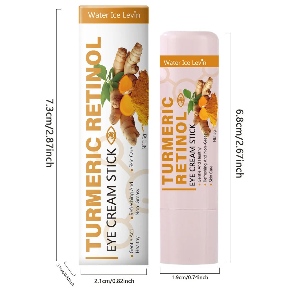 Turmeric eye cream stick nourishes the skin, improves fine lines, relieves eye bags and dark circles, and brightens the eye skin Qme