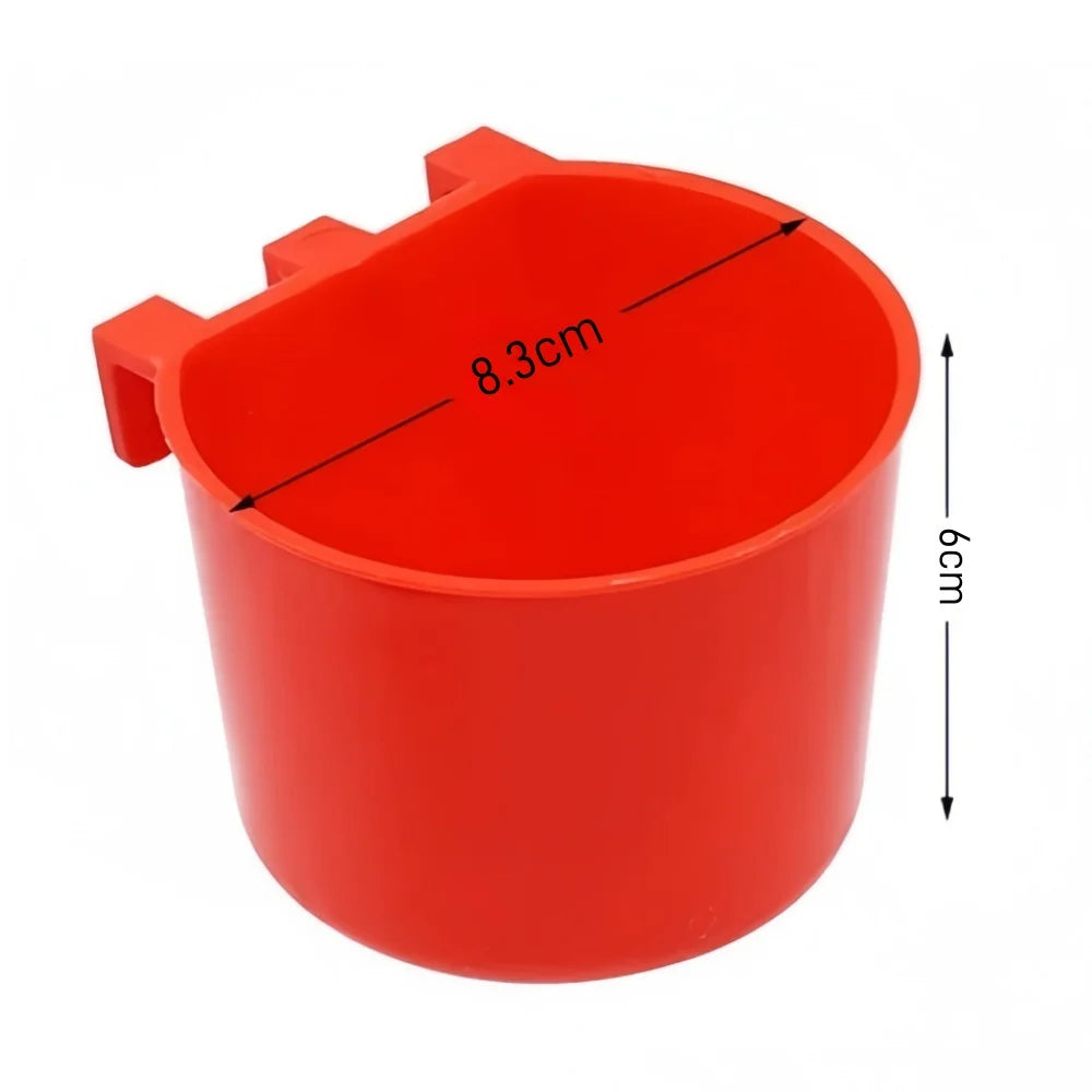 6/10PCS Chickens Feeder Hanging Plastic Chicken Coop Feeding Drinking Bowl Poultry Duck Goose Water Dispenser Chickens Supplies Qme Circular 6pcs