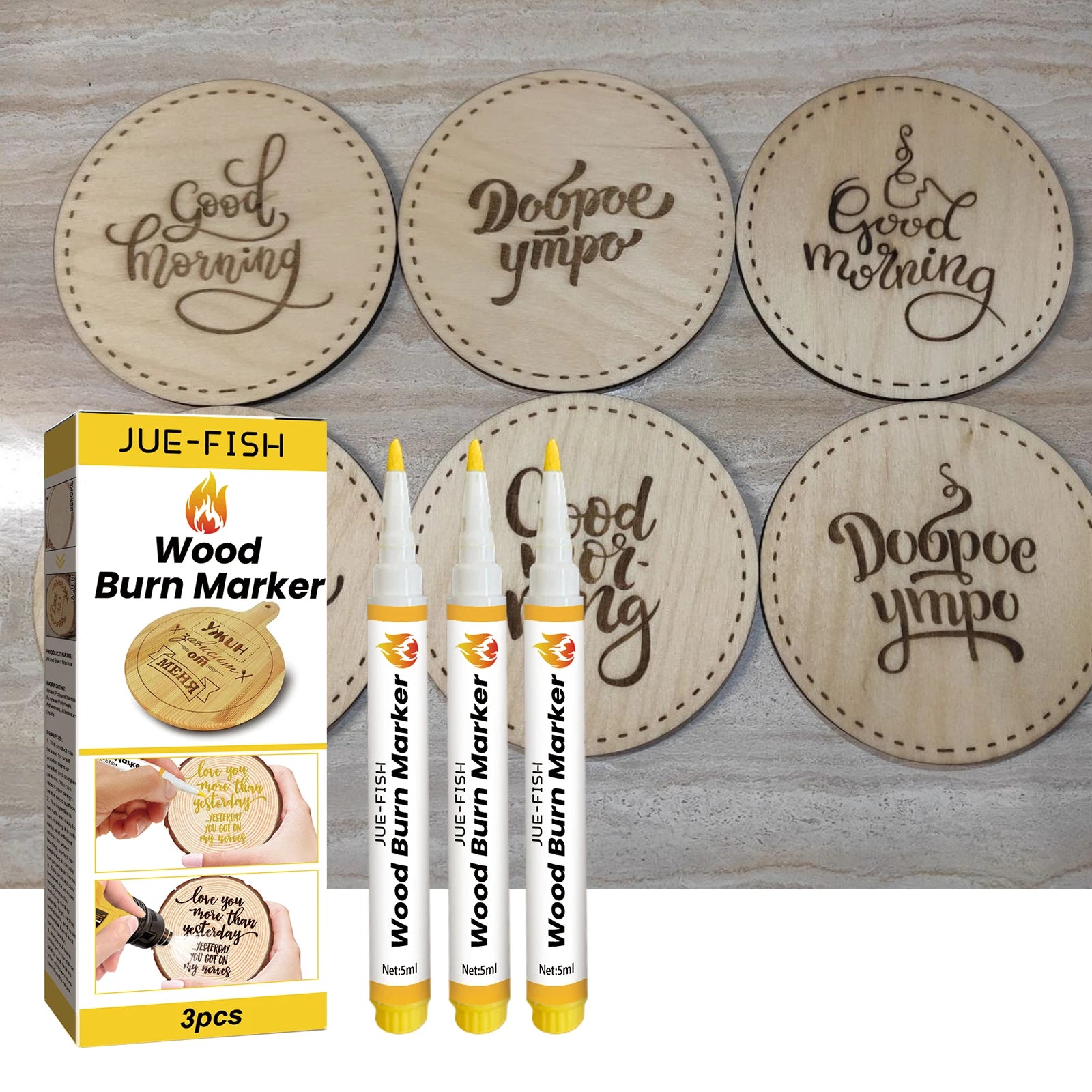 New DIY Scorch Wood Burned Marker Long Lasting Easy to Use Draw Complex Patterns Practical Chemical Wooden Marker Painting Pens Qme