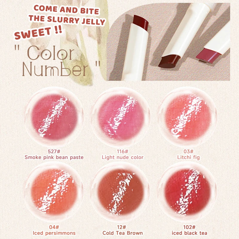 Hydrating Berry Shade Glossy Lipstick,Water Glow Lip Gloss,Long-Lasting,Non-Drying,Non-Sticky,Glycerin-Enriched,Vitamin E Qme