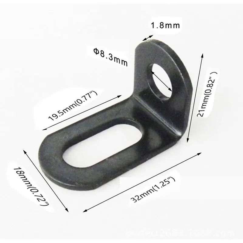 ^10pcs Metal Corner Braces Brackets Right Angle L Shape Brace Bracket Black Qme