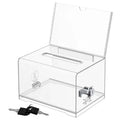 Acrylic Solid Ballot Box Durable Tip Jar Voting Plastic Container Qme A