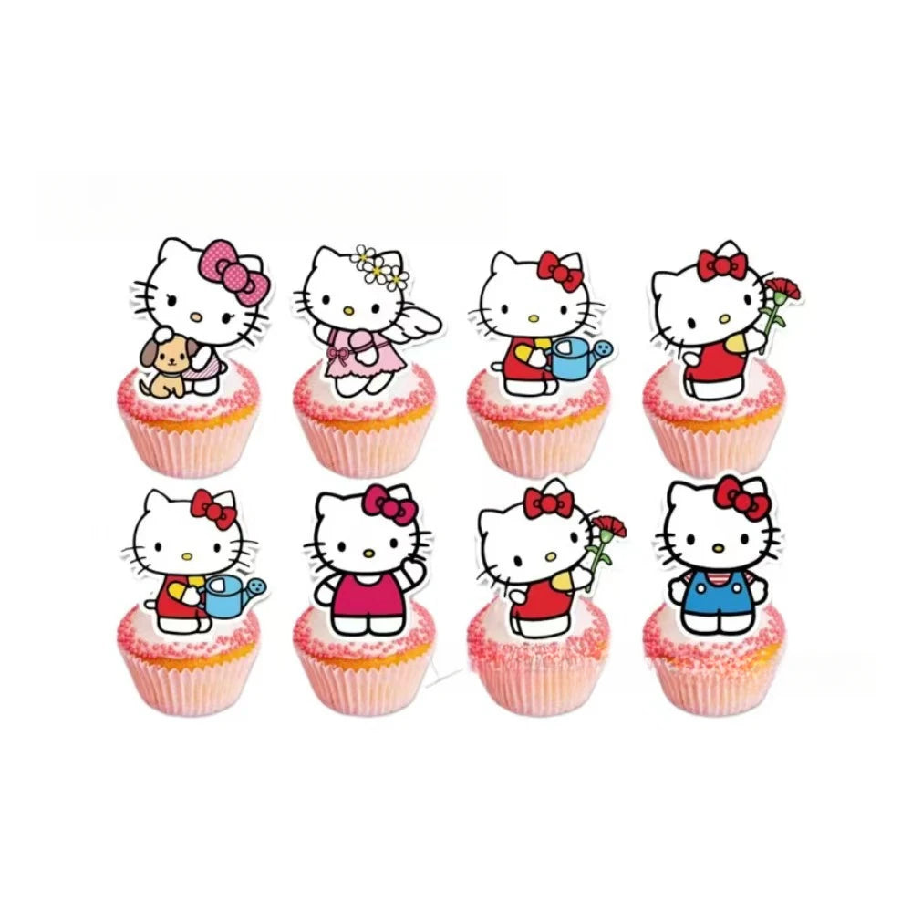 Hello Kitty Kuromi-themed Birthday Party Decorations Balloons Paper Qme Small Insert Cards