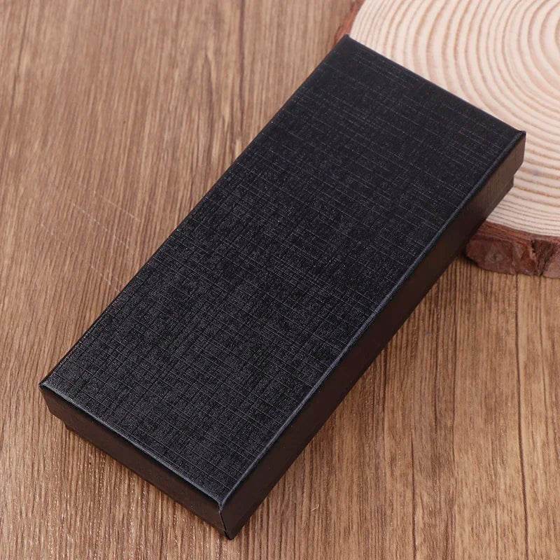 Black Rectangle Container Watch Box Travel Watches Jewelry Paper Qme