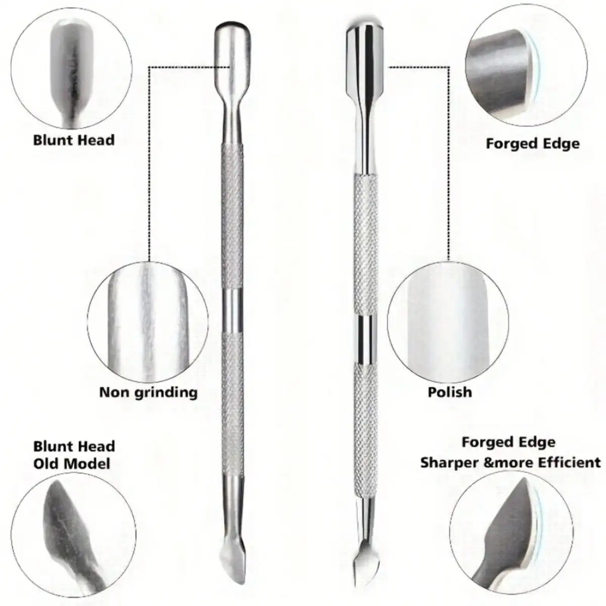 Professional Stainless Steel Cuticle Scissors Hypoallergenic Qme Silver clamp push