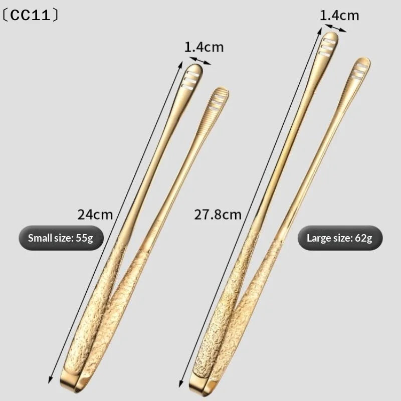 Stainless Steel Barbecue Tongs Kitchen Vegetable Reusable Meat Qme