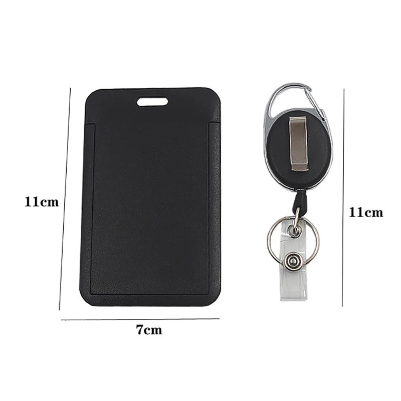 Sophisticated Document Card Holder Men Women Premium Retractable Qme