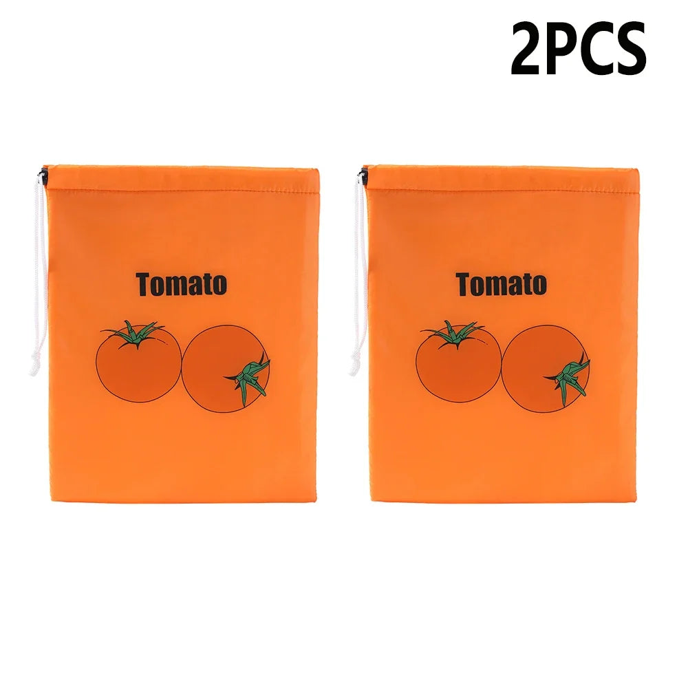 5/3/2/1Pcs Banana Preservation Bag Insulated aluminum film Fruit Vegetable Fresh-keep Pocket Drawstring Food Preservation Bag Qme Orange-2pcs