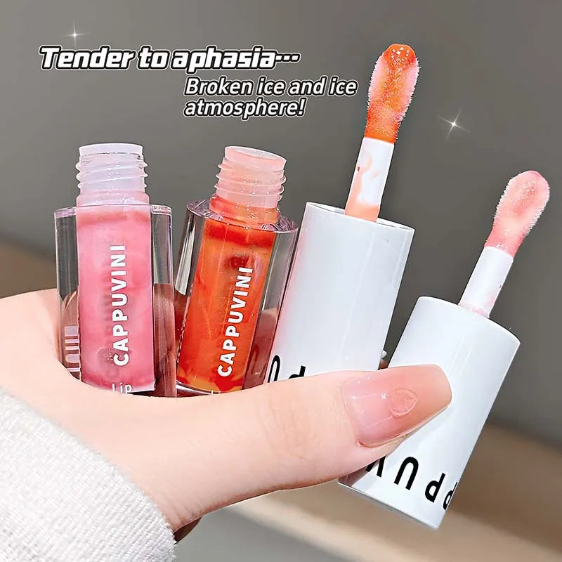 Temperature Changing Lip Gloss, Waterlight Icy Mirror Finish Lip Stain, Natural Color Enhancing Lip Balm, Hydrating Non-Sticky Qme