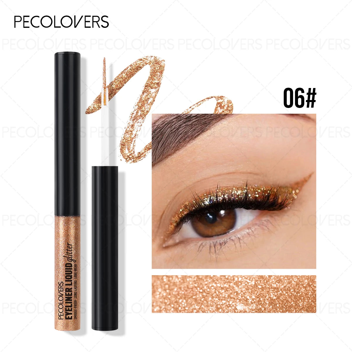 Dip-on Eyeliner Fine Shimmer Multi-color Options Suitable Various Qme 06