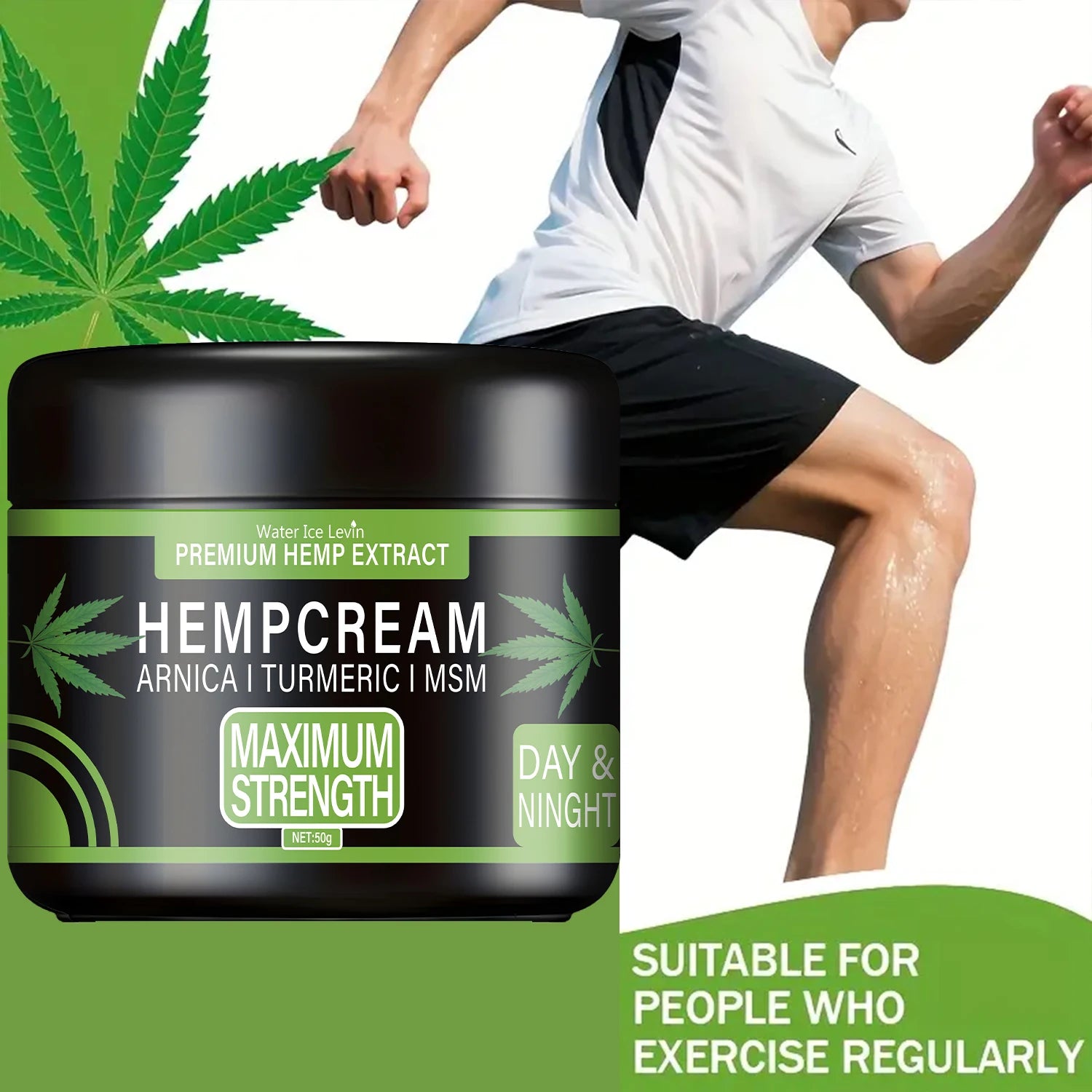 Premium Hemp Extract Cream with Arnica, Turmeric & MSM for Soothing Skin Relief, Nourishing & Moisturizing. Qme