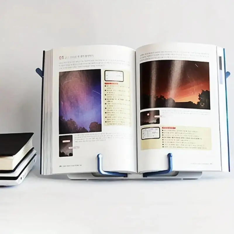 Portable Reading Stand Books Recipe Shelf Folding Holder Cookbook Qme